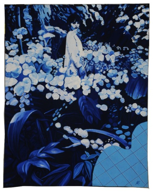 Jacques Monory, Velvet jungle n°1, 2012, tapisserie, Paris, Manufacture des Gobelins